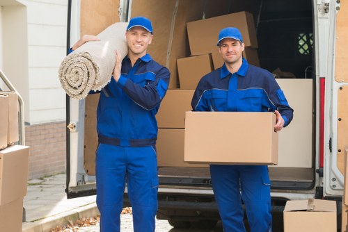 Local removals team working in Mottingham residential street