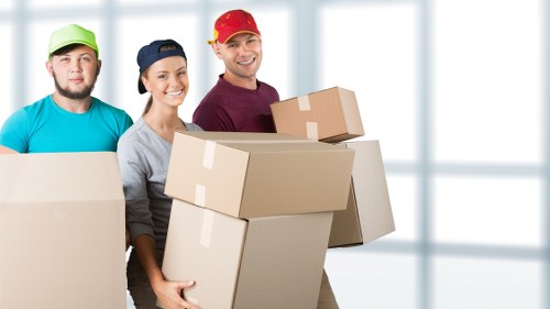 Boxes and furniture being loaded for a Mottingham move